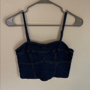 Universal Threads denim corset style crop top. Like new!!